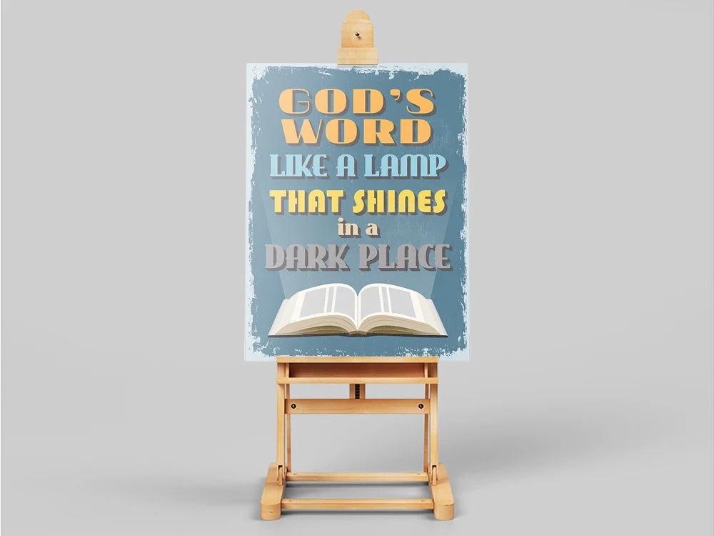 Abstract God lamp Book Canvas Painting Assertive Positive Energy Words Posters and Prints Wall Art Pictures Bedroom Home Decor