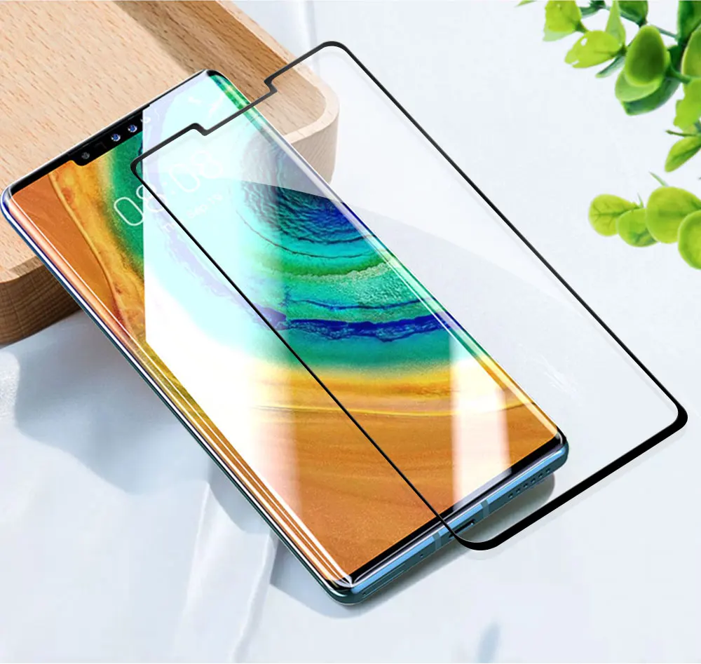 2個強化ガラスhuaweiメイト30プロ3Dフルカバー保護glasスクリーンプロテクターhuawei Mate30 30プロliteの