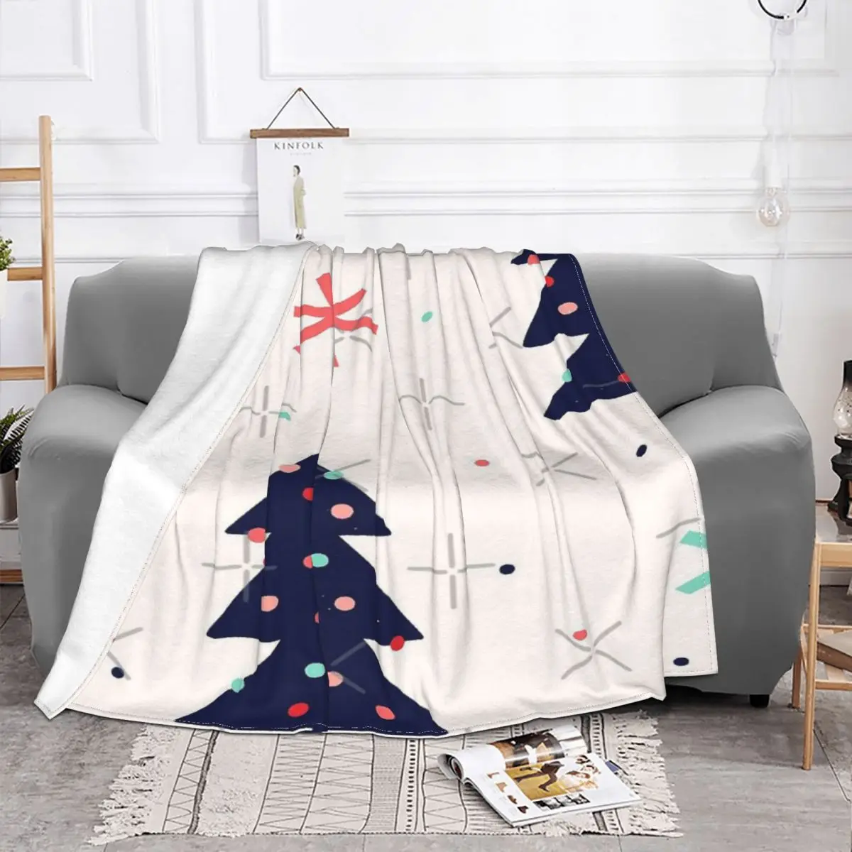 Manta con estampado navideño para bebé, cobertor para cama a cuadros, manta con capucha, toalla de playa de lujo, 2 unidades