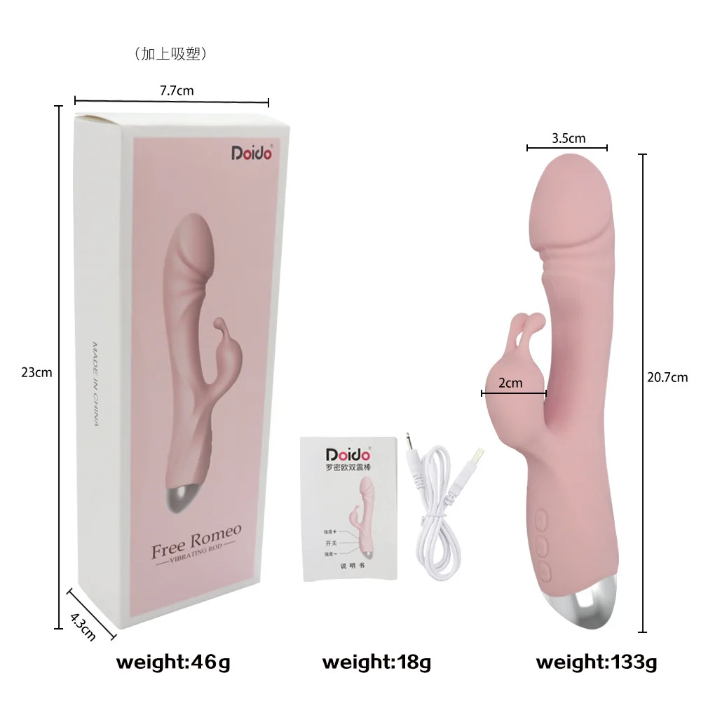 USB charging Rabbit Vibrators Vagina G Spot Clitoris Nipple Dual Stimulator Massager Dildo Sex Toys For Women Adult Masturbators