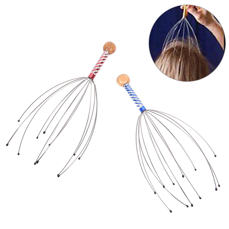 

2Pcs Massage Claw anti-stress Pains Octopus Head For The Head Scalp Massagers Body Stress Release Relax Scalp Neck Equipment