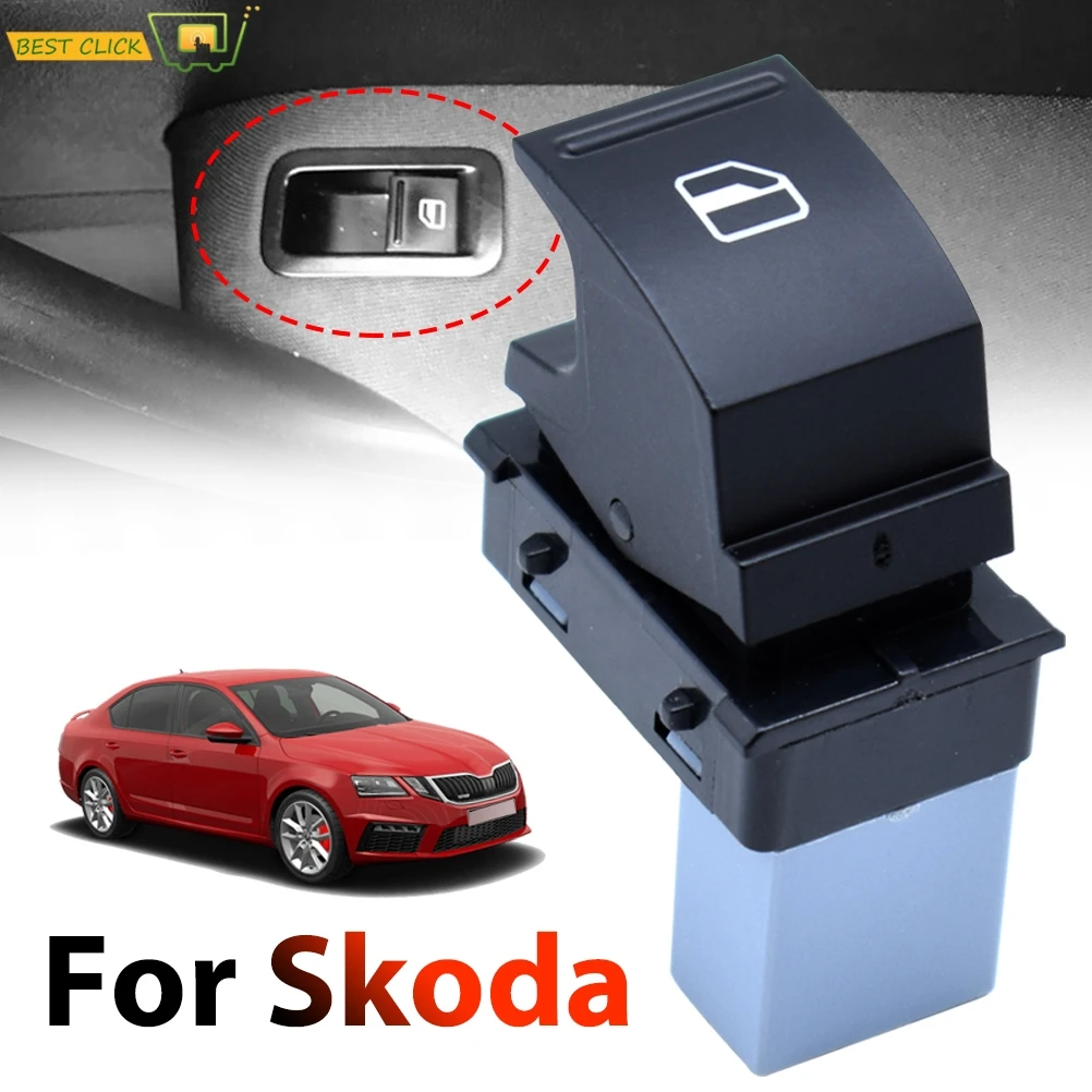 Power Single Window Lifter Switch Door Side Electric Control Button Knob For Skoda Octavia Fabia Superb Roomster OE# 5J0959855