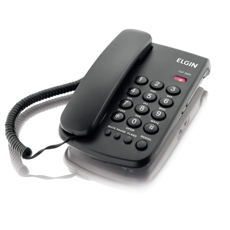 English Version Telefone Home Desktop Corded Landline Phone Dial Back Wall-mounted Telephone for Home Office Hotel Restaurant