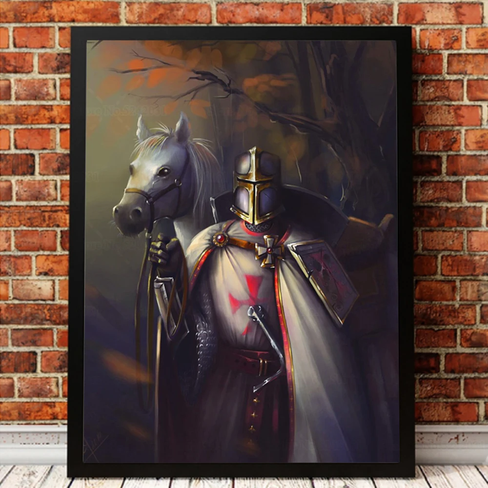 

Tempeliers Knights Templar 5d diy Diamond Painting Chevaliers Templiers Full Drill Embroidery Cross Stitch Home Decoration