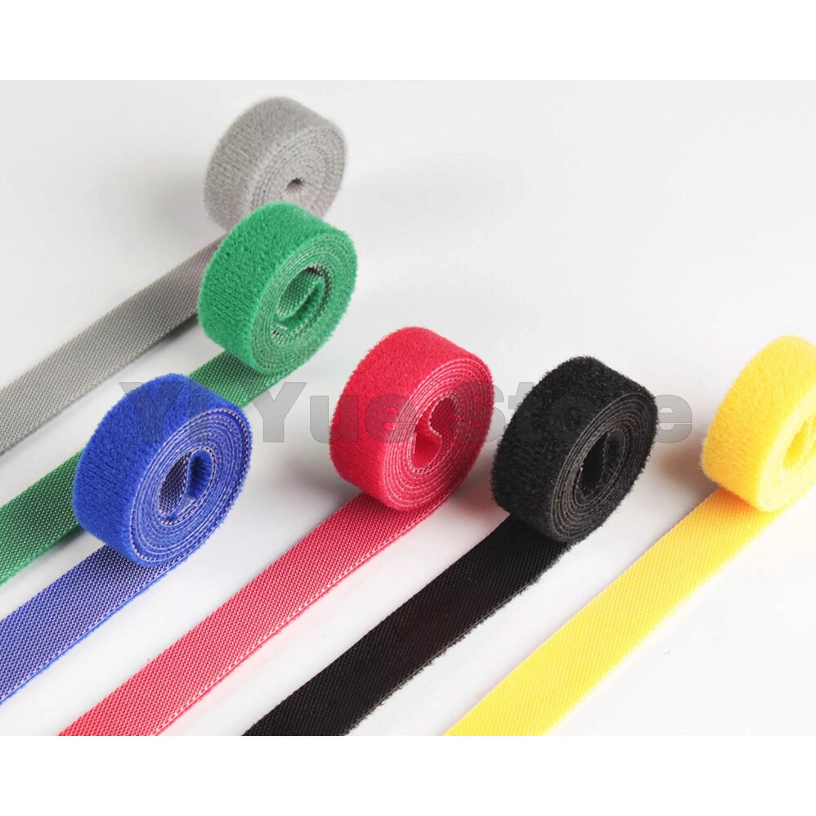 5Meter 15mm Color Self Adhesive Cable Tie Reusable Strong Hooks Loops Fastener Tape Magic tape DIY Accessories
