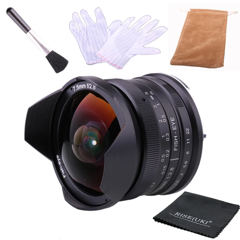 RISESPRAY 7.5mm f2.8 II fisheye lens 180 APS-C Manual Fixed Lens For Canon EOS-M Mount E Mount Fuji FX Mount Hot Sale