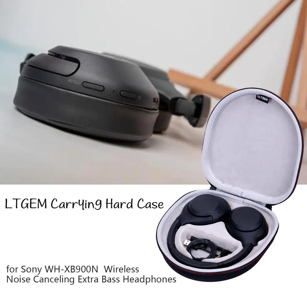 LTGEM Waterproof EVA Hard Case for Sony WH-XB900N Wireless Noise Canceling Extra Bass Headphones