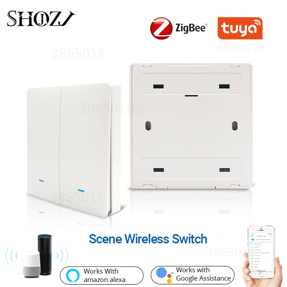 Tuya 123 Gangs Zigbee Wireless Smart Switch Scene Panel Switch  With One Click OnOff  Device Works with Alexa Alexa Google Home