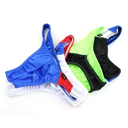 New Color Patchwork Nylon Breathable Underwear For Men Ultra-thin Sexy Three-dimensional Low-slung Men's Thong And Men's T Pants