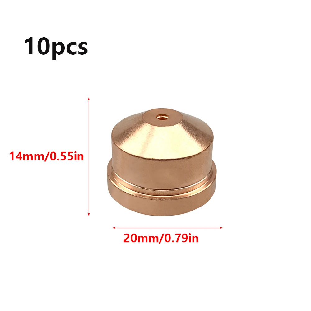 10Pcs A101 A141 Electrode Nozzle 1.7mm 1.4mm for Plasma Cutter Torch Consumables Metal cutting