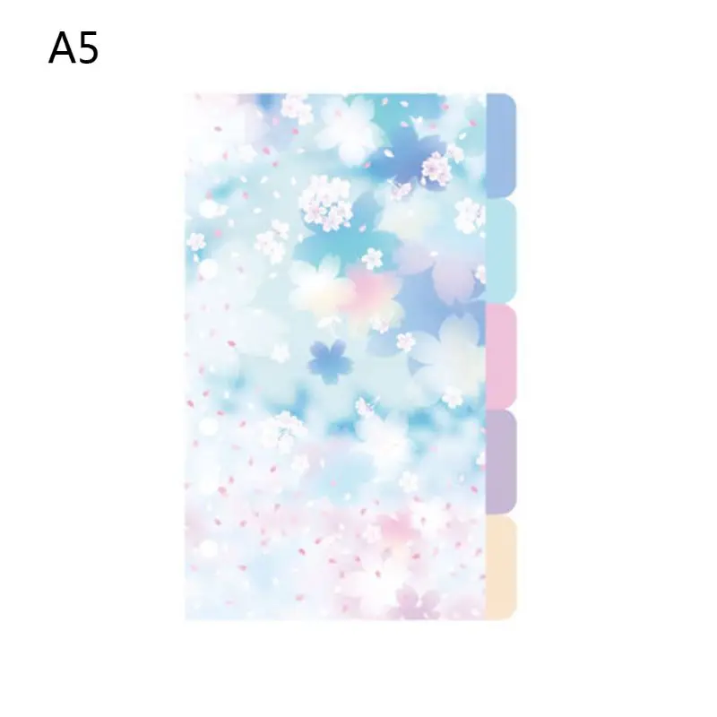 1ชุด Cherry Blossoms สไตล์ A5 A6หลวมโน้ตบุ๊ค Divider ดัชนีแยกไดอารี่กระดาษ Planner Binders โรงเรียนนักเรียน