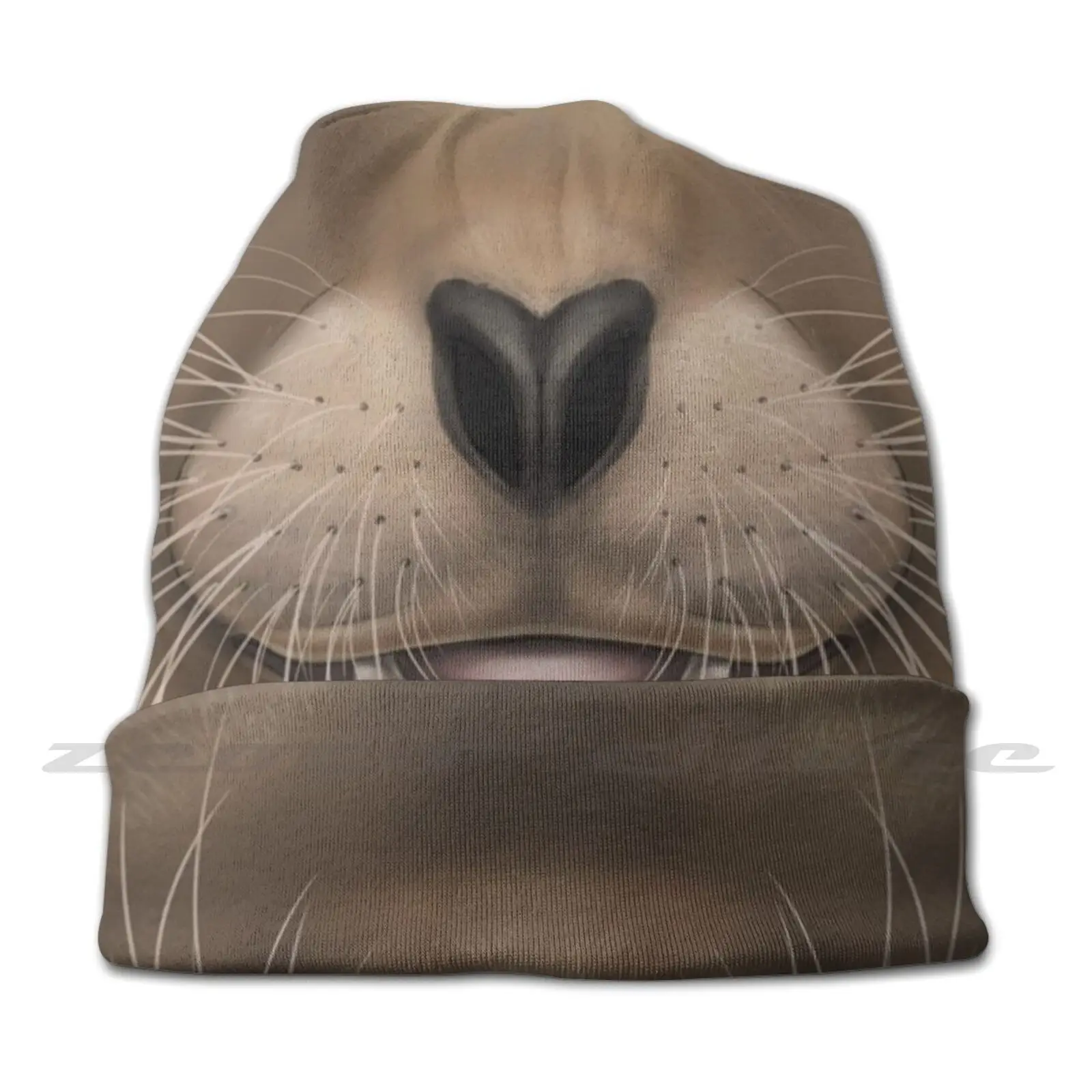 Sea Lion Face Adult Kids Knit Hat Hedging Cap Outdoor Sports Breathable Sea Lion Pinniped Seal Marine Ocean Sea Animal Zoology