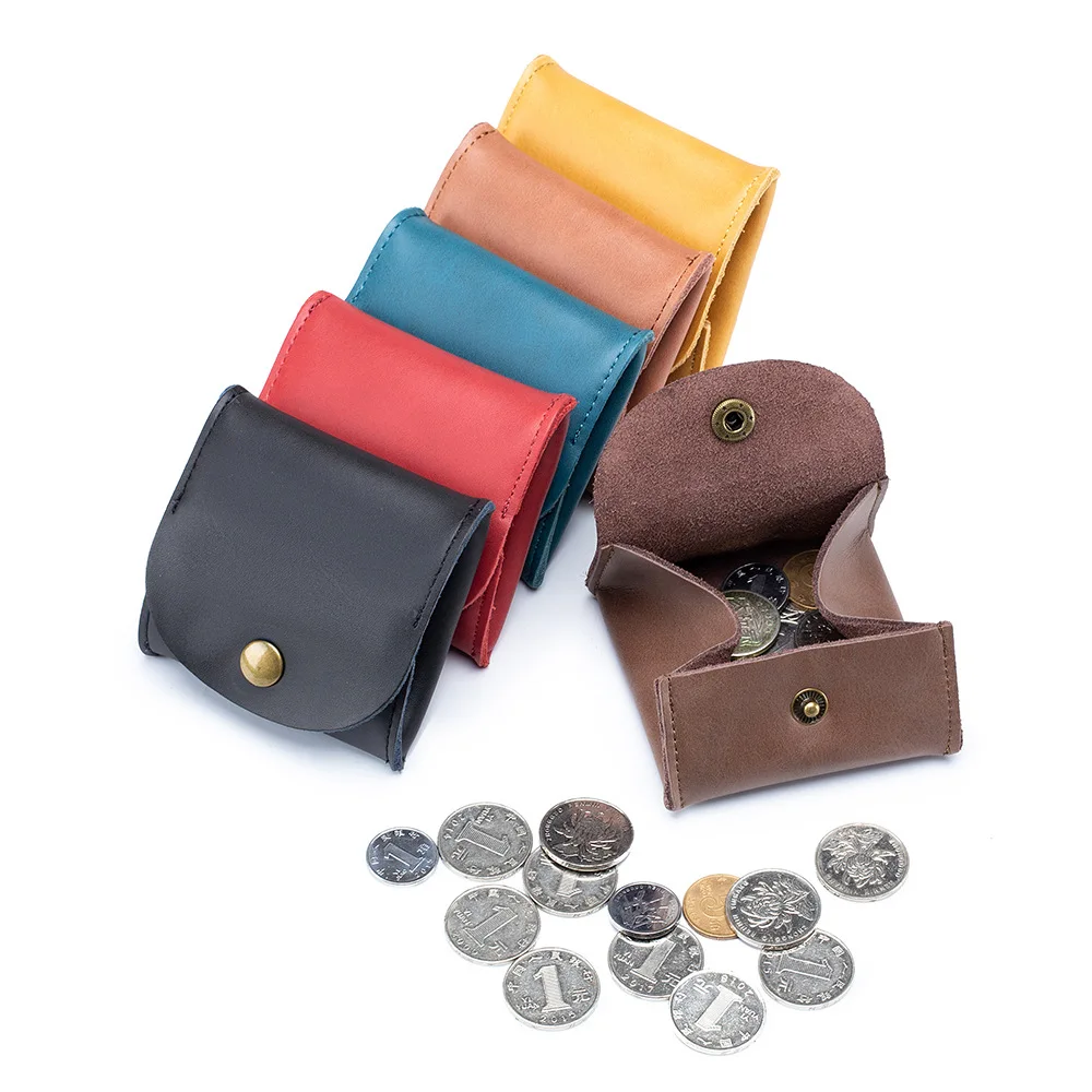 Mini Vintage Women Men\'s Coin Purse Coin Wallet Retro Split Leather Key Holder Small Money Bag Money Change Coin Pouch