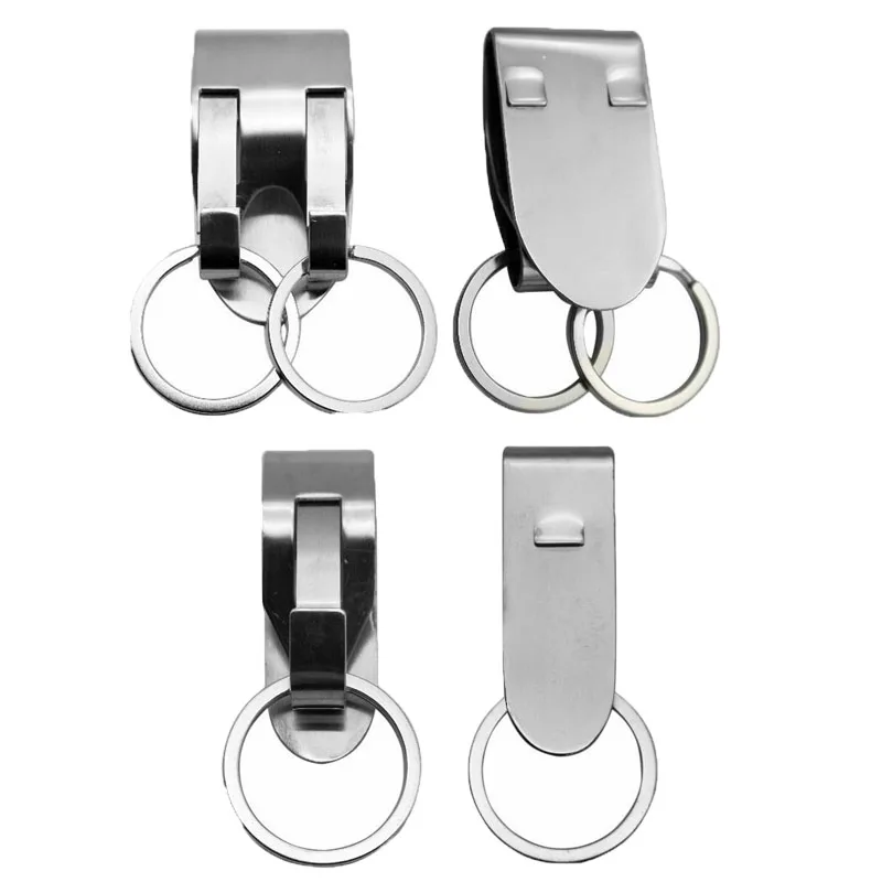 Edelstahl-Schlüsselanhänger, Sicherheitsclip, robuster Gürtel, Schlüsselclip, Gürtel, Schlüsselanhänger, 2, abnehmbare Schlüsselanhänger, Gürtel, Schlüsselhalter, Zubehör – Detail 7