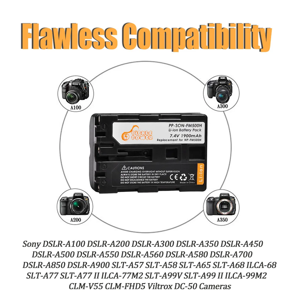 NP-FM500H NP FM500H Battery LED USB Dual Charger with Type C Port For Sony A57 A58 A65 A77 A99 A550 A560 A580 A900 A200 A200