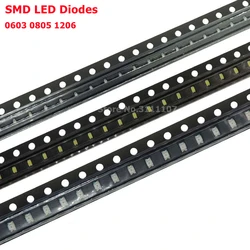 100pcs 0402 0603 0805 1206 1210 smd led Red Yellow Green White Blue light emitting diode Clear LED Light Diode Set