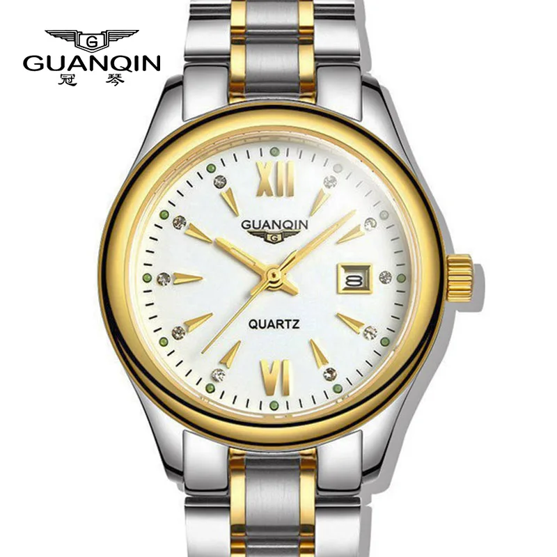 New Watches women Fashion Luxury watches Top Brand GUANQIN Ladies Quartz wristwatches waterproof Steel dress watches Women watch