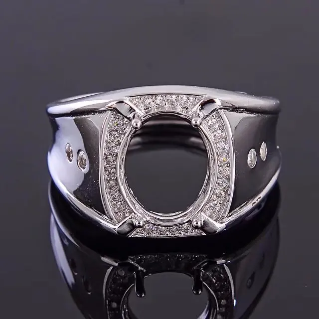 CoLife Jewelry 925 Silver Ring Base for Jewelry Making Sterling Silver Ring Setting Jewelry DIY Supplier 9mm *11mm Gemstone