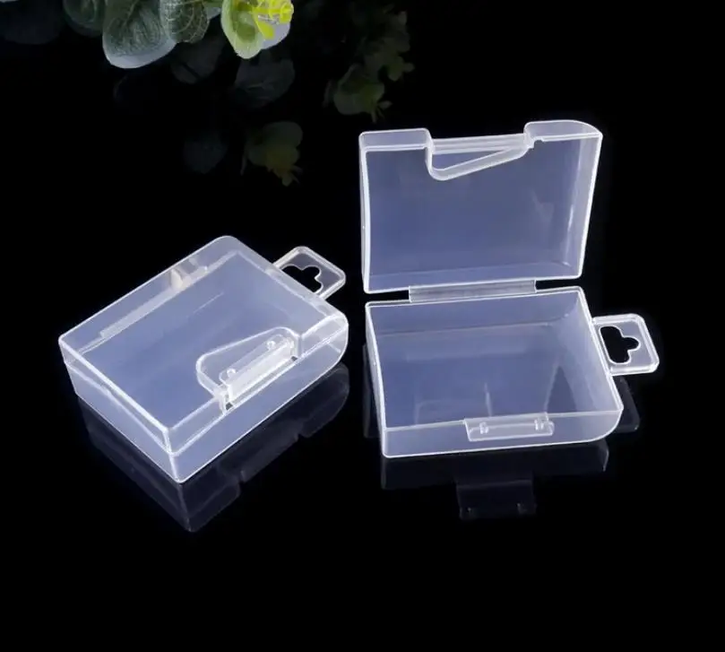 Transparent PP Storage Boxes Practical Hanging Toolbox Plastic Container Box for Jewelry Screw Sewing Tools SN3537