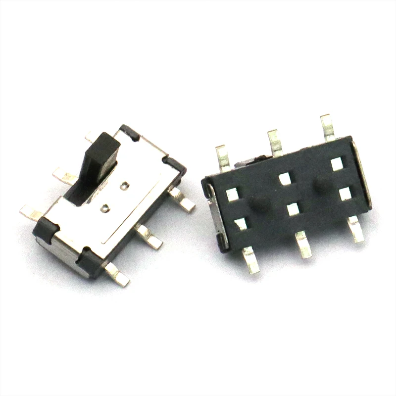 10Pcs Tuimelschakelaar MSS-22C02 2P2T 6Pin Smd