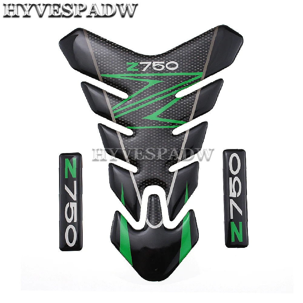 Motorcycle Accessories 3D Sticker Decal Emblem Protection Tank Pad Cas Cap Fit for Kawasaki Z750 Z 750