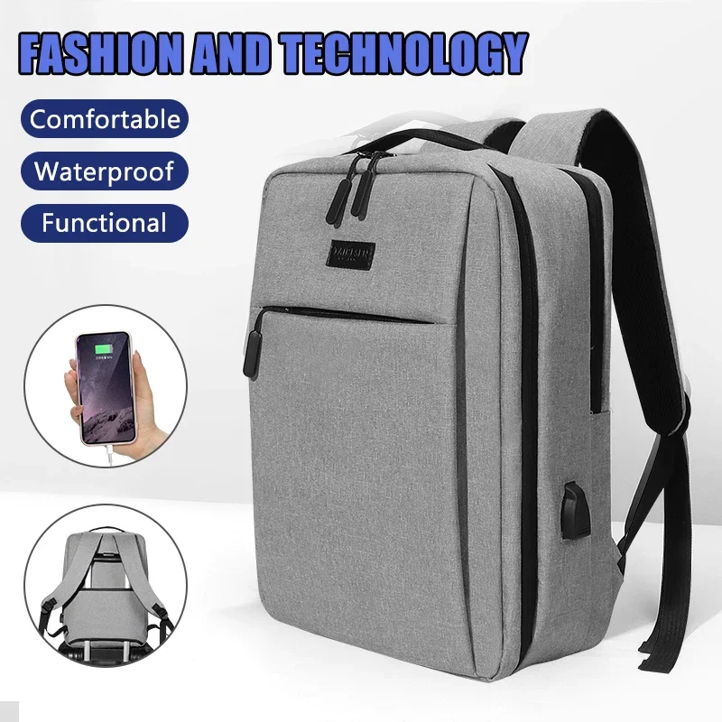 Fashion Laptop Usb Backpack School Bag Rucksack Anti Theft Travel Daypack 13 14 15.6 16 17.3Inch Large Capacity Backbag Mochila