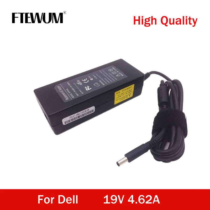 

FTEWUM AC Laptop Charger 19.5V 4.62A 90W 4.5*3.0mm Adapter For Dell XPS 11 12 13 L321X L322X for inspiron 12 14 15 24 vostro 20