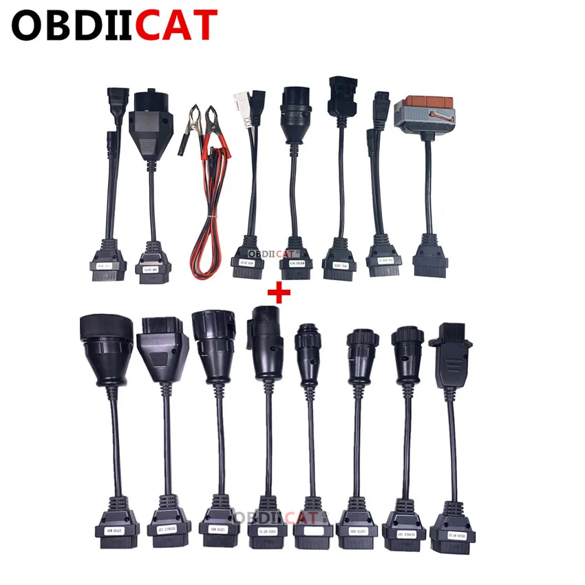 8pcs Full Set Car Cables Truck Cables Set For TCS PRO Plus/d150/MVD/Multidiag Pro OBD2 Cable Connectors