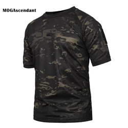 Summer Camouflage T Shirt Men's Quick Dry Combat T-Shirt Casual Breathable Camo O-Neck TShirt Plus Size 5XL