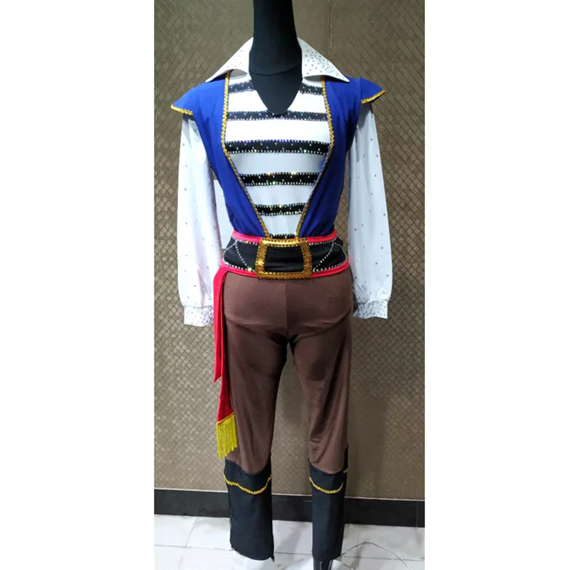 Customization Boy Pirate Competition Figure Skating Clothes Costumes Men Ice Skating Top Trousers Sets For Stage Performance