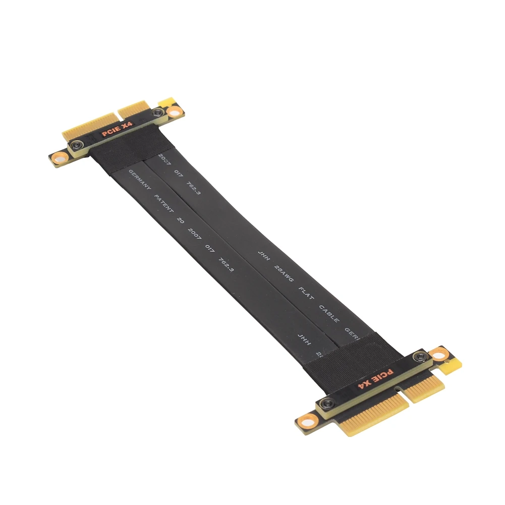 Imagem -03 - Riser Pcie 3.0 x4 Macho para x4 Macho Extensão Jumpers Transmissão de Alta Velocidade tx rx Sinal Direto Riser Extensor Adaptador Pci-e 4x