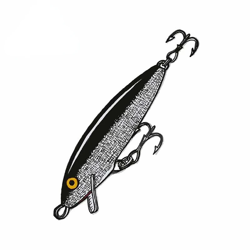 

13x10cm Fishing Lure Car Sticker Occlusion Scratch Fine Decal for VAN SUV Camper Yacht Motorcycle Waterproof Car Assessoires PVC