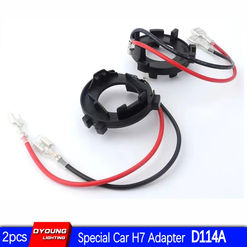 2Pcs H7 LED Headlight Bulb Base Holder Retainer Headlamp Socket Adapter For Golf 7 MK7