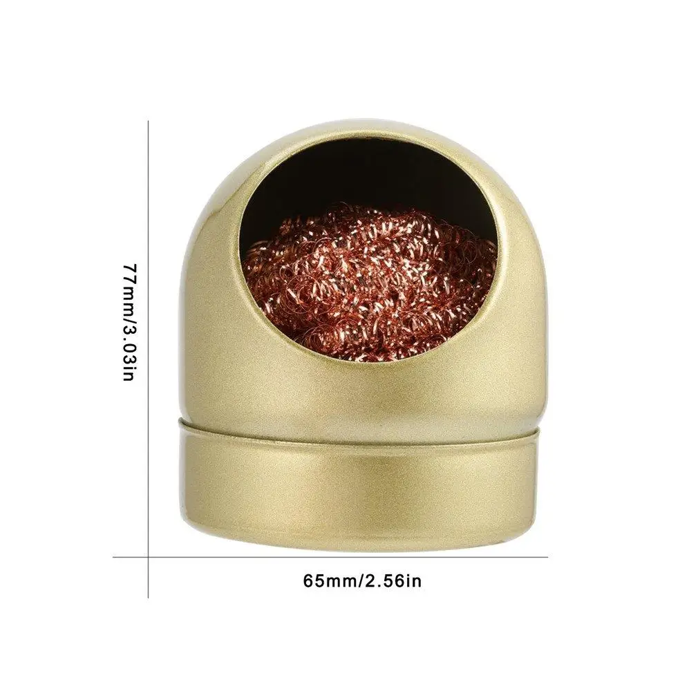 Kawat Logam dengan Set Penyangga Pengelasan Pematrian Solder Ujung Besi Dross Pembersih Membersihkan Bola Baja Mesh Filter Tin Penghilang