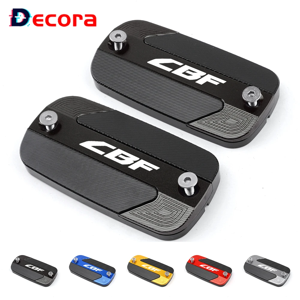 For Honda CBF 500 600 600S 1000 CBF1000 CBF500 CBF600 CBF600S Motorcycle Front Brake Fluid Reservoir Covers Oil Tank Caps Black