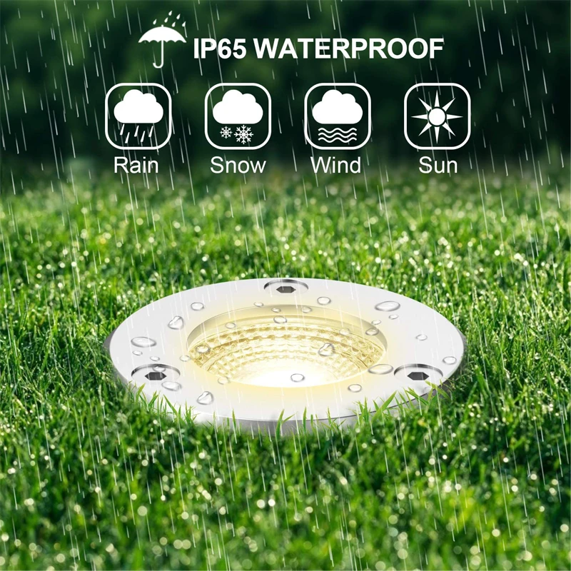 10 Pack IP65 Waterproof LED underground Light 6W 10W Outdoor Ground Garden Path Floor Buried Yard Spot Landscape 110V220V 12V