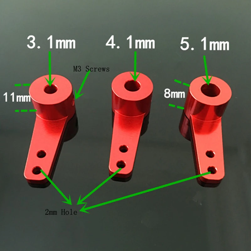 Alloy 3.1mm 4.1mm 5.1mm Steering Drive Servo Arm Eccentric Wheel Crank Link M1.5 Wrench For RC Car Robot FUTABA HITEL