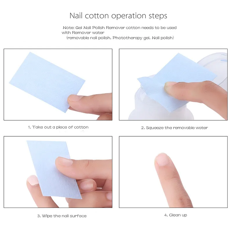 600PCS Gel Nail Polish Remover Nail Wipes Cotton 4 Colors for Professional Soak Off Gel Polish Remover Acrylic Nail Remover