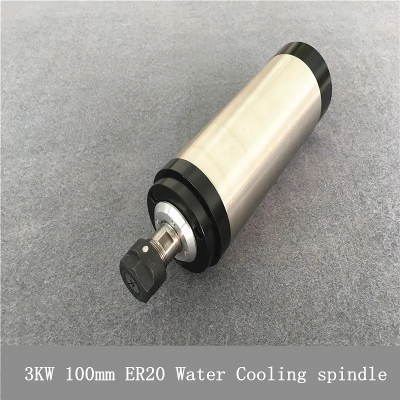 3KW 100mm ER20 Water Cooling spindle for Engraving Milling machine 220v AC Spindle 4 Bearing