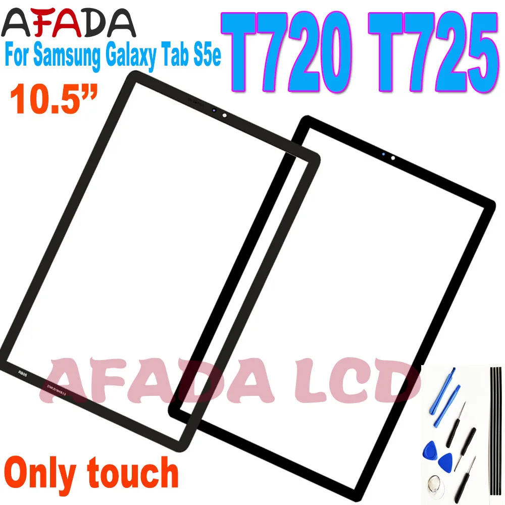 

10,5 дюйма для Samsung Galaxy Tab S5e T720 T725 SM-T720 SM-T725, сенсорный экран, внешняя стеклянная панель, запасная часть для объектива