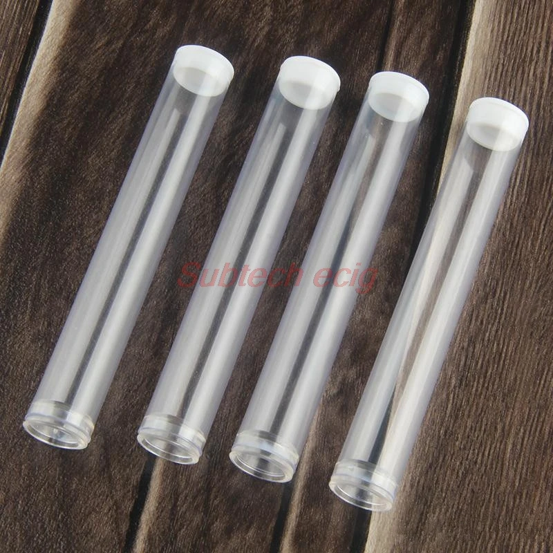 أنابيب بلاستيكية واضحة لحزمة خرطوشة Vape ، ومناسبة لخزان خرطوشة النفط CBD سميكة ، التعبئة والتغليف البلاستيكية ، 100 قطعة ، 13*12*75 مللي متر ، 1.0 مللي #5