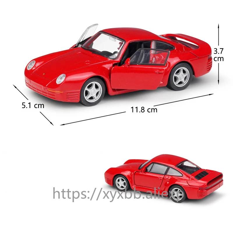 Porsche 959 WELLY Diecast 1:36 Car Metal High Similation Toy Vehicle Model Pull Back Car Alloy Toy Car For Children Boys Gifts