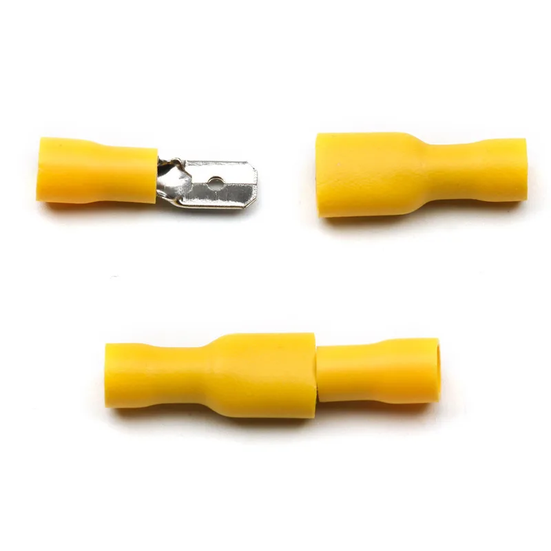 100 Stück FDD 1,25–250 MDD1,25–250 weiblich + männlich Spaten isolierte elektrische Crimp-Anschlussklemmen Verdrahtungskabelstecker – Detail 4