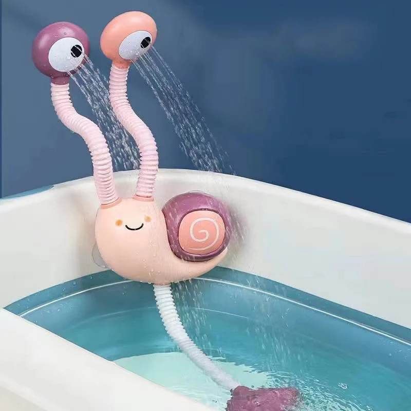 Bath Toys Water Game Snail Spraying Faucet Shower Electric Water Spray Toy For Baby Bathtime Bathroom Kids Toys