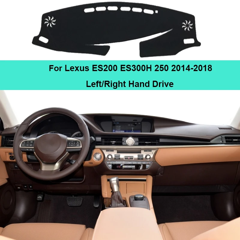 For Lexus ES200 ES300H ES250 2014 2015 2016 2017 2018 2 Layers Car Dashboard Cover Carpet Cape Rug Pad Carpet Dashmat Sun Shade