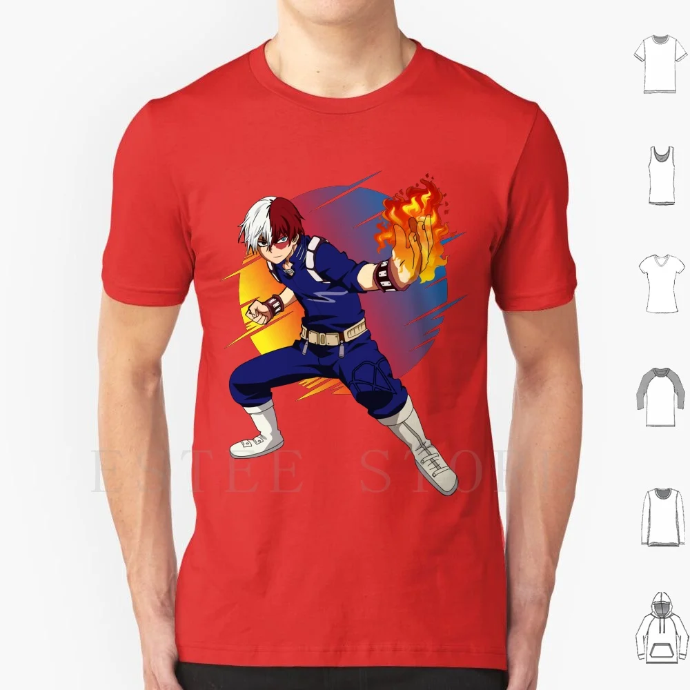 Shoto Todoroki T Shirt Cotton Men DIY Print Izuku Midoriya Deku Boku No Hero Academia Shoto Todoroki Japanese Anime Quirk