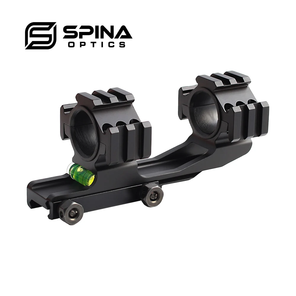 Tactical 25.4/30mm Scope Mount Dual Rail Rings Three Rail Heavy Duty Riflescope Mount With Spirit Bubble Level Fit 20mm Rails