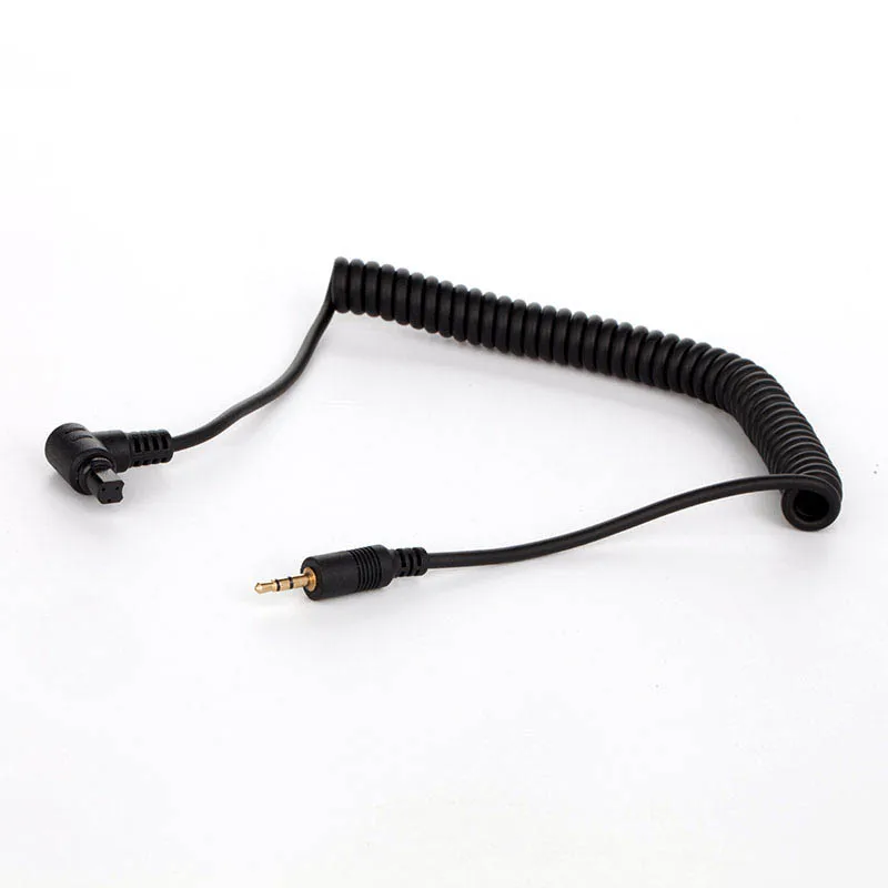 Cable de liberación de obturador de Control remoto N3, E3, S1, L1, con enchufe de 90 grados, S2, E2, UC1, Cable en espiral para Canon, Sony, Fujifilm, Panasonic