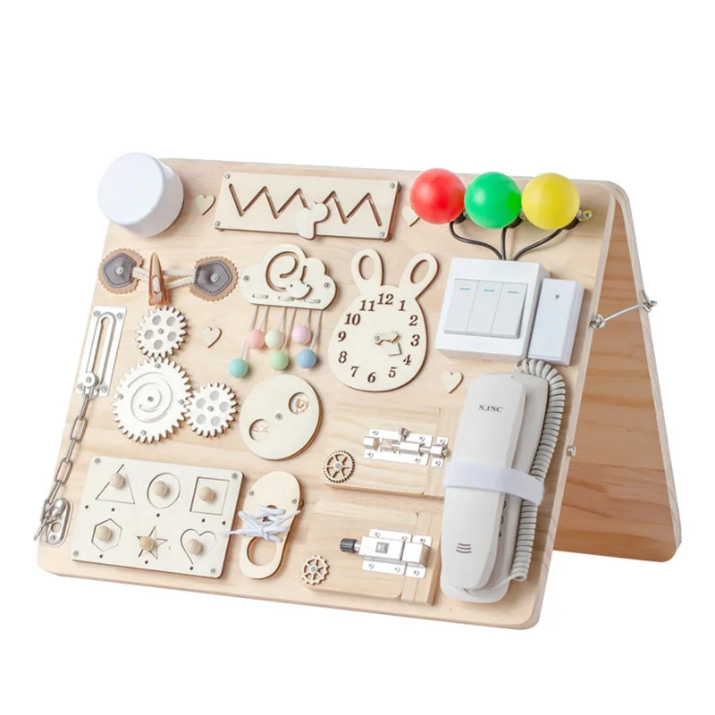 Planche d'ApprentiCumbria Montessori pour Bébé et Enfant, Jouet Sensoriel avec Fermeture Éclair, Accessoire pour Compétences de Vie