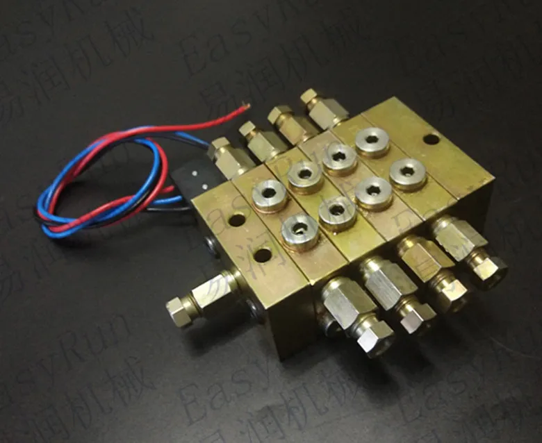 Automatic Volumetric Lathe Oil Fitting Grease Dispenser Progressive Sectional Feeder 8 Way With Switch